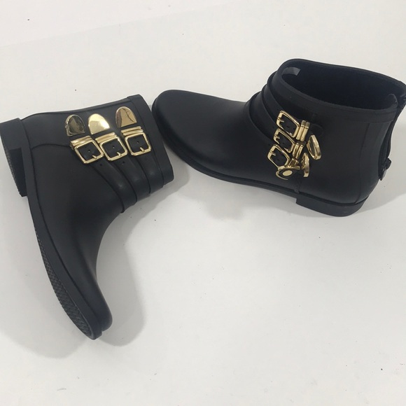 Loeffler Randall Shoes - Lorffler Randall Black Fenton Rain Boots sz 9